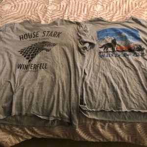 Pair of Game of Thrones shirts